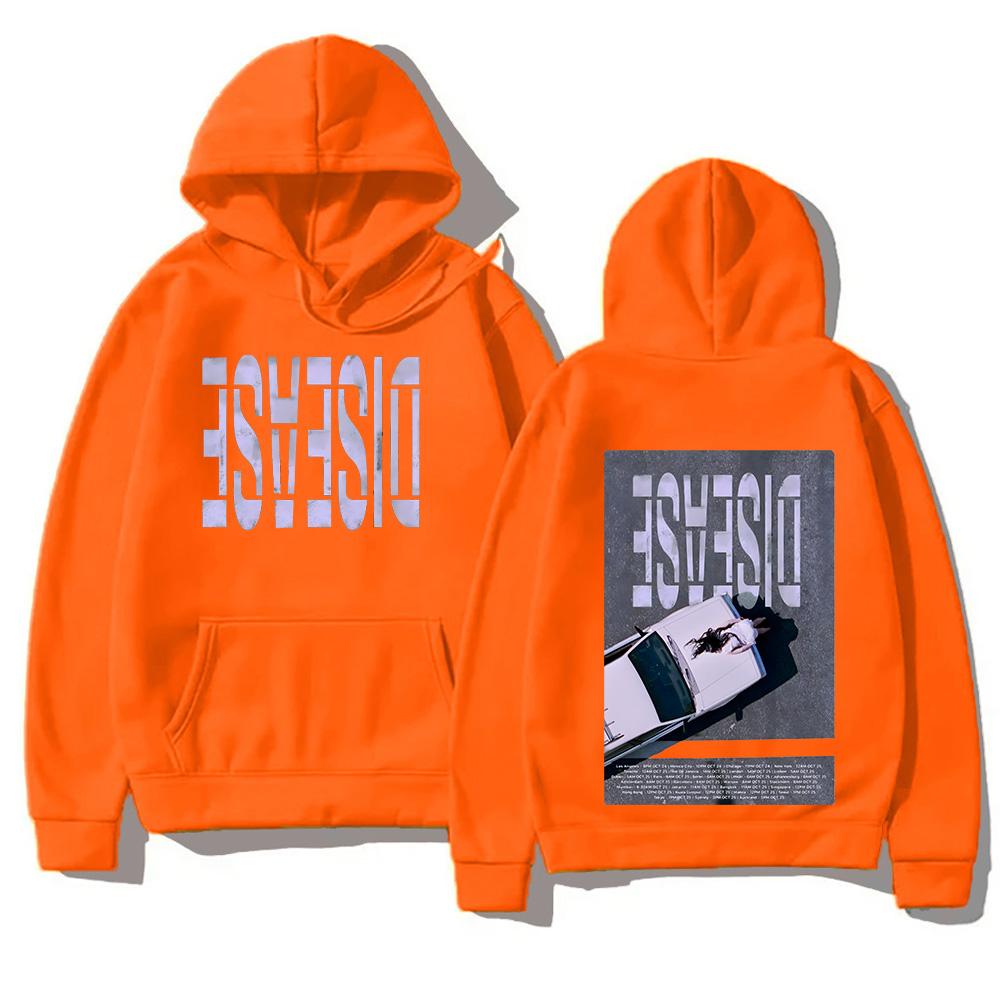 Lady Gaga New Single Disease Hoodies Autumn Winte New Pattern Sweatshirt High Street Two Sides Pullovers Unisex Loose Sudaderas