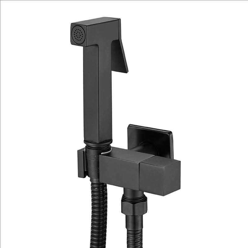 Gold Shower Wall Mounted Toilet Bidet Sprayer Set Brass Valve Bathroom Alloy Black Handheld Self Cleaning Bidet Faucet White