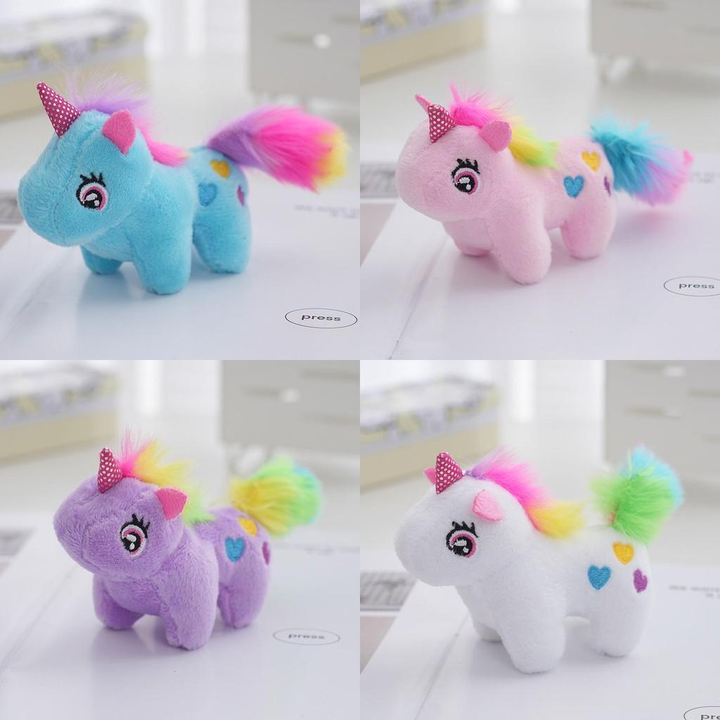 Unicorn Theme Cartoon Plush Toy Backpack Pendant Cute Keyring Decoration Gift
