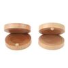 1 Pair of Wooden Castanets Kids Education Wood Finger Clappers Percussion Musical Instruments