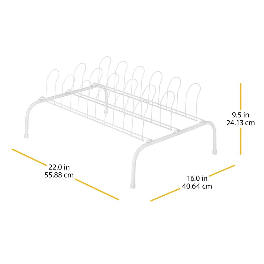 9 Pair Freestanding Shoe Rack Portable Metal Shoe Organizer Compact Storage Solution Bedroom Closet Entryway Modern Home Decor