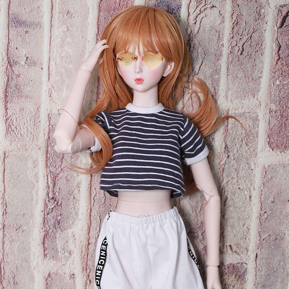 For 1/31/4 BJD Accessories Cute Heart Frame Plush Doll Eyeglasses Glasses Clothes For 10/15cm Dolls