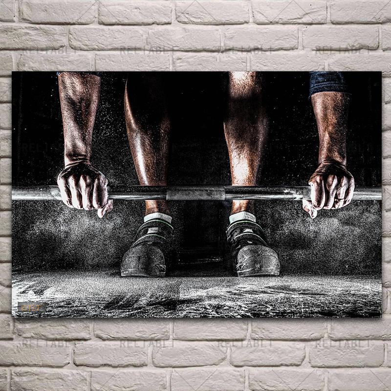 Modern Gym Fitness Canvas Painting Bodybuilding Character Wall Art Poster Sexy Men Women Muscle Wall Picture Mural Cuadros