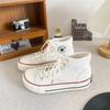 GD07 Perennial Popular Mango Head Thick-soled High-top Canvas Shoes Women's Summer Thin Niche Board Shoes Little White Shoes