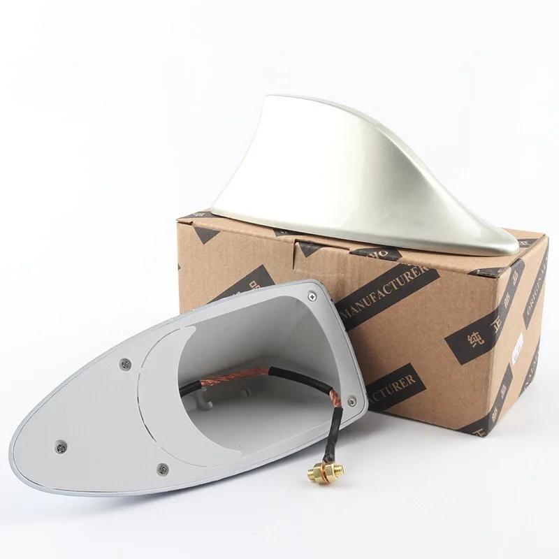 Car Shark Fin Antenna Fin Shape Auto Roof Aerial No Drilling Radio FM/AM Signal Vehicle Accessories Universal for Most Car Water