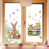 Easter Window Stickers Colorful Easter Eggs Glass Windows Static Sticker Wall Decals Decoration Spring Party Gift for Kids Room