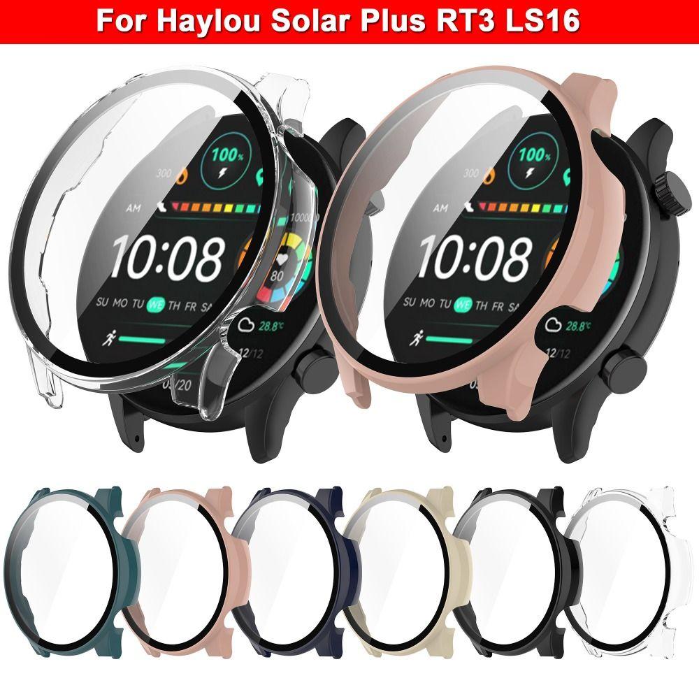 Full Coverage Screen Protector Tempered+PC Cover Shell for Haylou Solar Plus RT3 LS16