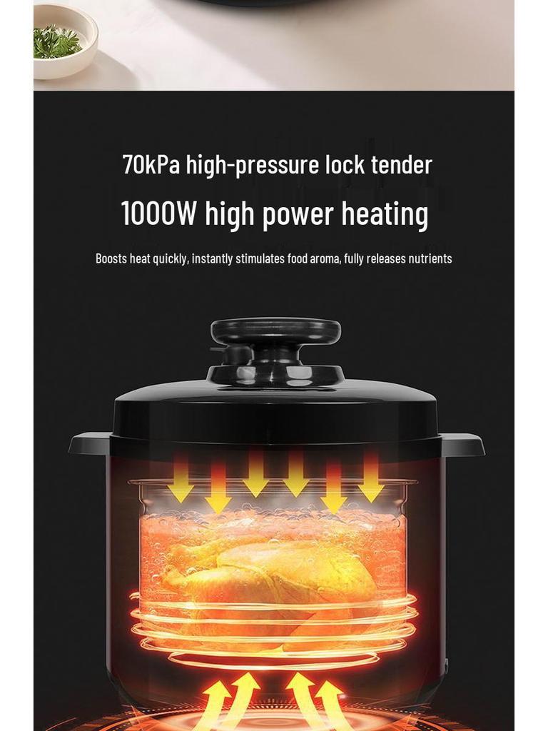 Smart Multifunction Electric Pressure Cooker - Double Pot, Large Capacity, Automatic, High-Pressure Rice & Porridge Cooker
