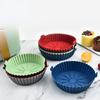 Air Fryer Silicone Pot Round Reusable Air Fryers Oven Baking Tray Fried Chicken Basket Mat Replacement Pan Accessories