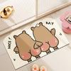 Cartoon Bathroom Absorbent Floor Mat Toilet Dirt-resistant Non-slip Diatom Mud Toilet Quick Drying