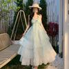 Platycodon Wind Seaside Vacation Wind Suspender Dress Women's Summer New Casual Girl Atmosphere Halter Long Skirt