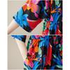 Dimanaf Plus Size New 2025 Women Summer Short Sleeve Dress Basic Casual Floral Loose Vintage Beach Long Dress