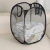 1pc-Folding Dirty Laundry Sorting Basket Washing FrameBathroomCloth MeshStorage BagFrame Bucket LaundryOrganizers Storage Pouch