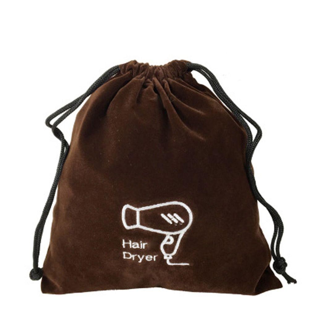Velvet Bag for Jewellery Travel Toiletry Carry Pouch Hair Dryer Pouch Hair Dryer Drawstring Bag
