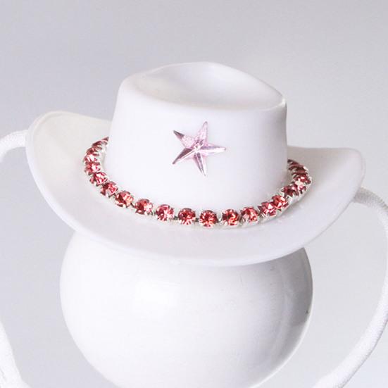 Small Animals Hats Hamster Mini Cowboy Hat Rhinestone Star Design Tiny Pet Hat Costume Accessories for Guinea Pig Rabbit