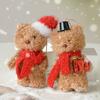 1PC Cute Christmas Bear Plush Pendant for Christmas Tree Hanging Bear Plush Pendant Gift Xmas Home Party Xmas Tree Decoration