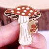 Snail Crawling Mushroom Fun Brooch Backpack Clothing Decoration Fashion Accessory Gift