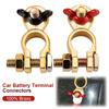 Battery Terminal Connector 100% Copper Quick Release Wire Cable Clamp Car Top Post Positive Negative Battery Terminal Clip 1Pair