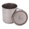 750ml Outdoor Titanium Water Mugs With Folding Handles Portable Camping Titanium Water Cup