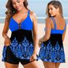 Women Two Pieces Print Tankini 2022 Sexy Bikini Swimdress Set Swimsuit Swimwear Bathing Sui Plus Size Plus Size Beachwear