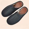 Cow Leather Slippers Men Big Sizes Linen Home Male Indoor House for Men's Slippers Women Man Slipper Luxury Soft Flat Shoes