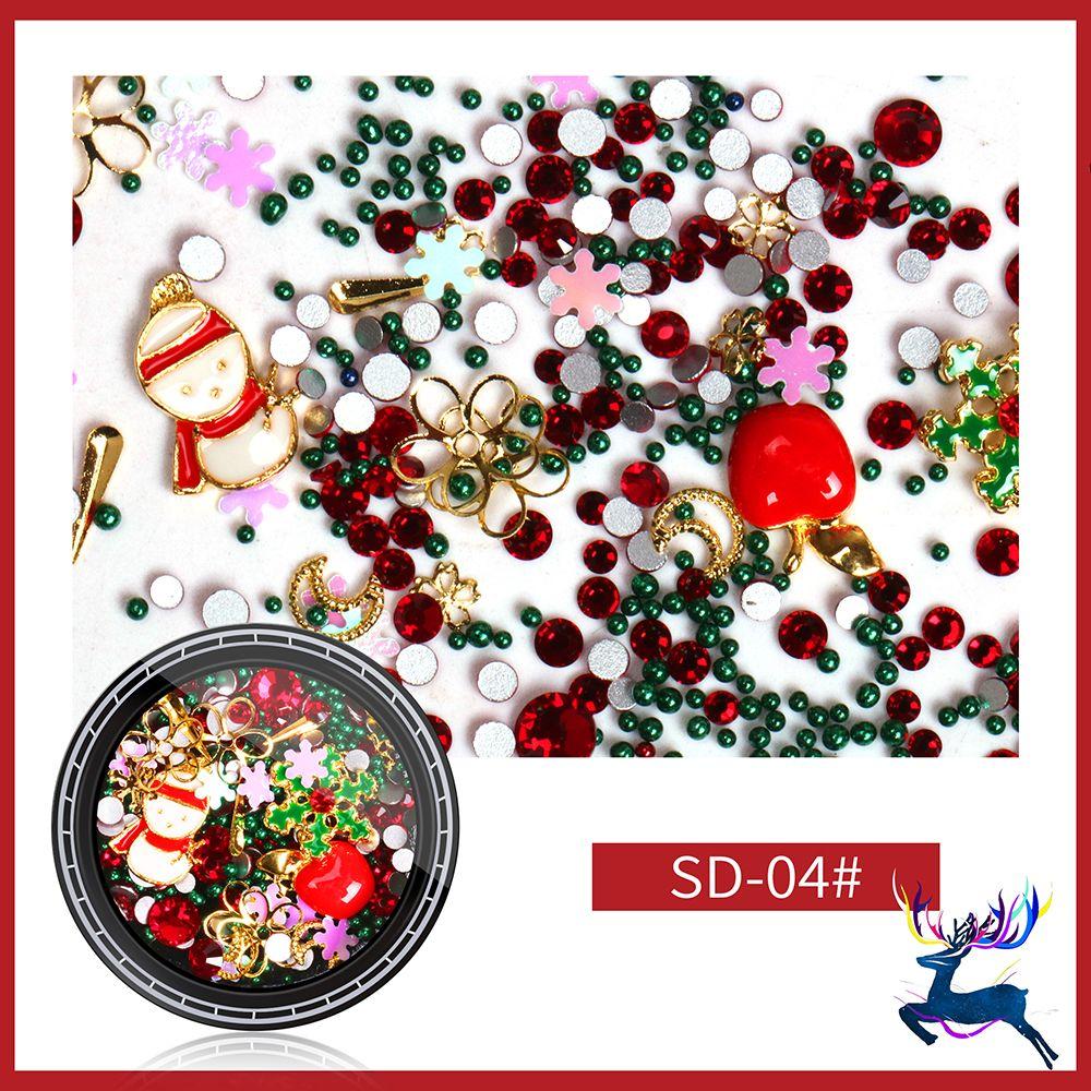 Alloy Metal Manicure Decor Nail Supplies Jewelry Nail Art Decoration Christmas Nail Rhinestone