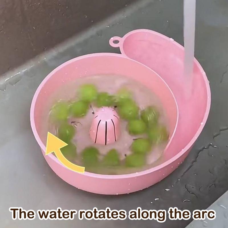 Small Snail Automatic Drain Basket Hanging Dry And Wet Separation Fruit And Vegetable Filter Basket Punch-Free Sink Drain Rack