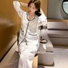 Summer New Style Comfortable Light Luxury High-end Ice Silk Pajamas for Women with Long Sleeves and Trousers
