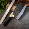 Kitchen Knives Hand Forged Blade Cleaver Meat Slicing Knife Chef Chopping Vegetables Heavy Knives Wood Handle Butcher Knife