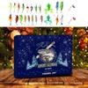 2024 Fishing Lure Christmas Countdown Calendar Fishing Lures 24 Days Christmas Advent Calendar Realistic Design Fishing Toys