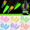 Neon Luminous Nail Gel Yellow Orange Glow In the Dark Gel Polish Fluorescent Semi Permanent Varnish Soak Off Nail Gel