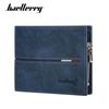 Men Short Wallets Artificial Leather Tri-fold Wallet Vintage Design Business Card Holder Purse