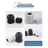 Waterproof Cable Gland Black Plastic Seal Joint Nylon PG29 PG36 PG42 PG48 PG63 IP68 White Cable Fixing Nylon Connector