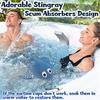 Hot Tub Scum Absorber with Suction Cup Reusable Spa Hot Tub Cleaner Swimming Pool Floating Oil Absorbing Filtering Scum Sponge