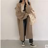 Fashion Women Jacket Long Cardigan Pure Color All-matched Lantern Sleeve Ribbing Knitted Coat Going Out Warm Overcoat