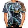Men's T-Shirt Quick Drying Tops Summer Fashion Street Short Sleeve Tee Shirts Snake 3D Graphic Print Tees Oversized Male Clothing
