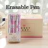 12Pcs 0.38mm Erasable Pen Blue Ink Ballpoint Pen Writing Stationery 24ML