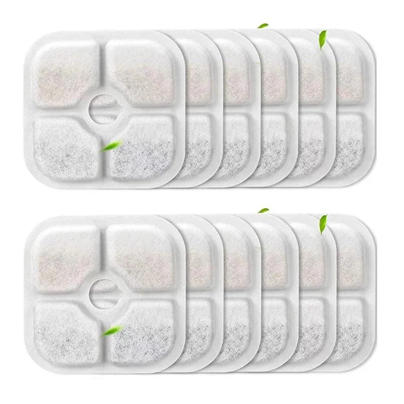 12pcs/6pcs Pet Water Fountain Replacement Filters Cat Water Drinking Fountain Triple Filtration System for PIXI Water Dispenser