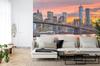 Photomural Lower Manhattan Skyline And Brooklyn Bridge Smooth Vinyl 90x60