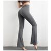Cross Back Waist Nude Sports Pants Women's Sensual High Waisted Slim Quick Dry Flared Hip Lifting Tummy Tuck Fitness Pants Sexy Pants Skinny Leggings