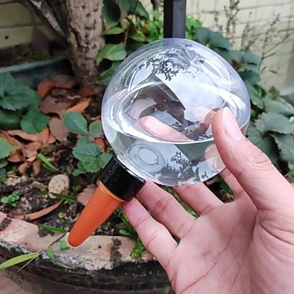 10-1pcs Plastic Watering Tool Transparent Ball Shape Self Watering Globes Drip Irrigation System for Plant Indoor Outdoor Garden