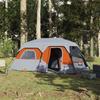 Family Tent - vidaXL - 9 Persons - Waterproof - Quick Release System - Grey