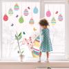 Easter Egg Bunny Window Glass Stickers Colorful Creative Electrostatic Paste Window Decorative Wall Sticker