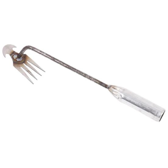 Инструмент для ленивой прополки, инструмент для прополки, двойного назначения, ручная мотыга для удаления сорняков, 4 зубца, кованая ручная машина из марганцевой стали