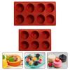 Silicone Cake Mold Round Chocolate Dessert Pudding Molds Flexible Easy To Clean Baking Pan for Pies Egg