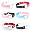 Japanese Harajuku Heart-Shaped Two-Tone Clavicle Choker Necklace