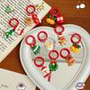 Kawaii Christmas Keychain Cartoon Santa Claus Elk Tree Snowman Pendant Key Ring Backpack Decoration Couple Friends Gifts