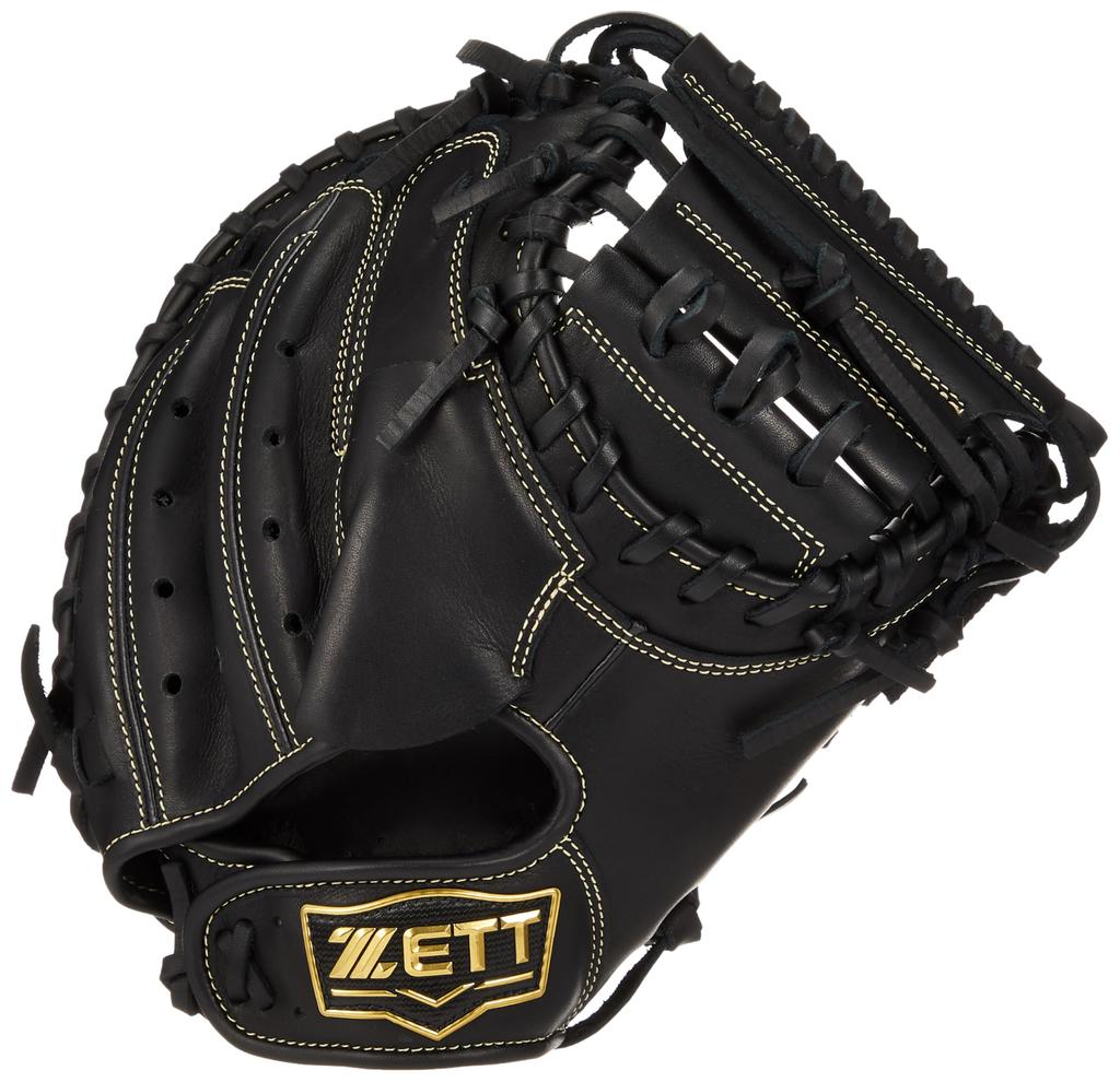 ZETT Soft Baseball Grand For Black For Right Throwers BJCB76522 Boys' Catcher's Mitt, Hero, Catchers, (1900),