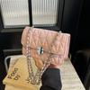 Fashion Shoulder Chain Bag Women's 2025 New Crossbody Small Square Bag Niche High Value Diamond Underarm Bag