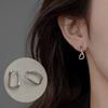 Plain Ring Ear Buckle Irregular Geometric Design Simple and Cold Wind Earrings Tassel Light Luxury